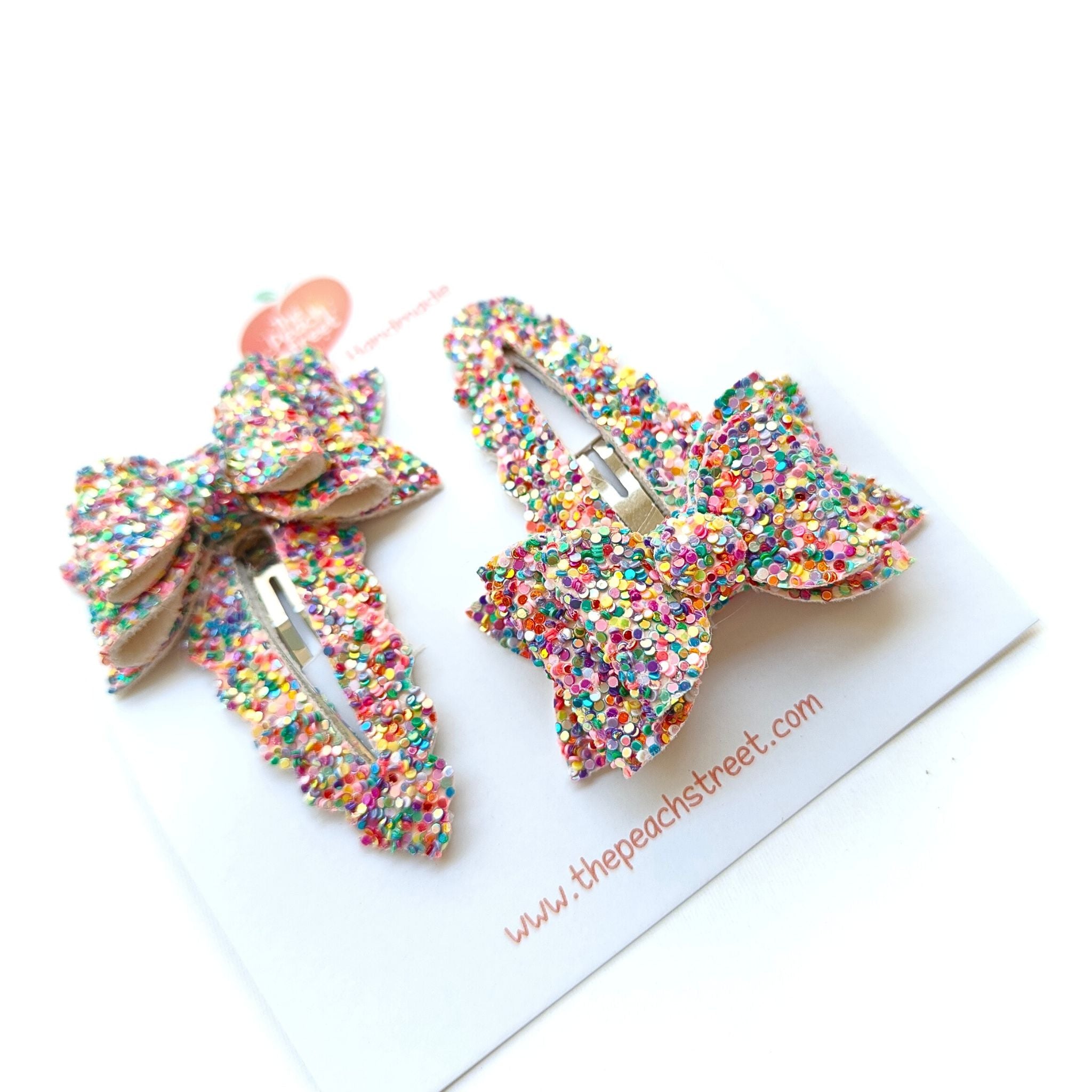 Sprinkles Bow Snap Clips