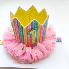 Rainbow Theme Birthday Crown