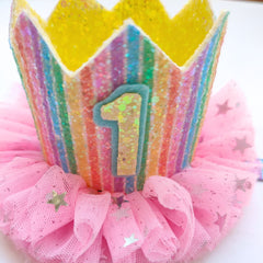 Rainbow Theme Birthday Crown