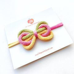 Pretzel Bow Headband- Cassata