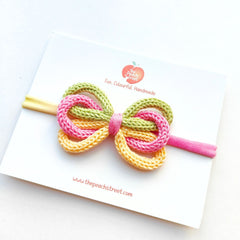 Pretzel Bow Headband- Cassata