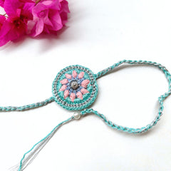 Mandala Rakhi in Sea Green (Adult Size)