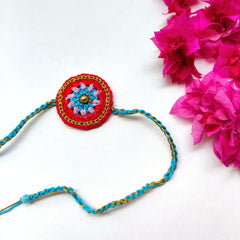 Mandala Rakhi in Red (Adult Size)
