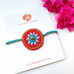 Mandala Rakhi in Red (Adult Size)