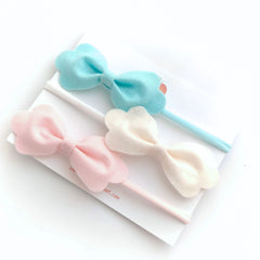 Marshmallow Cloud Bow Headband Set