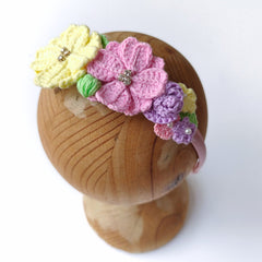 Garden Bloom Crochet Hairband