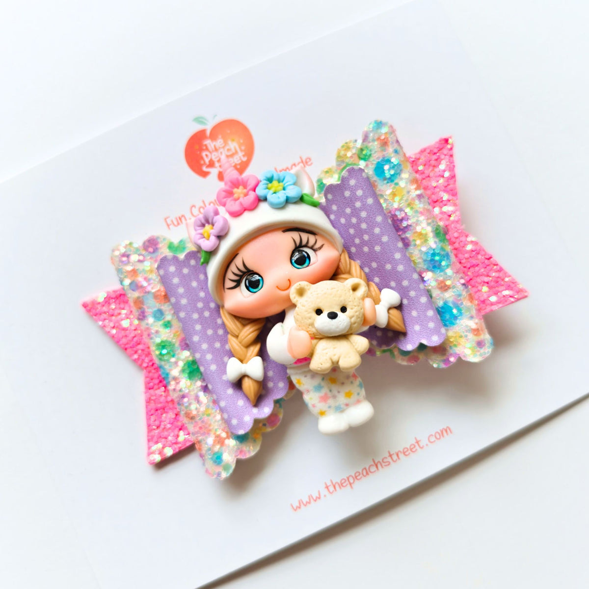 Slumber Party Sparkle Bow