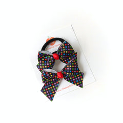Playful Polka Bow Hair Ties