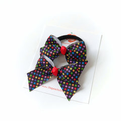 Playful Polka Bow Hair Ties