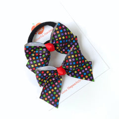 Playful Polka Bow Hair Ties