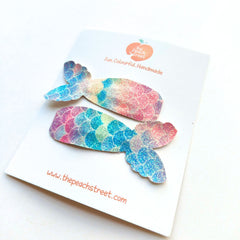 Multicoloured Mermaid Snap Clips