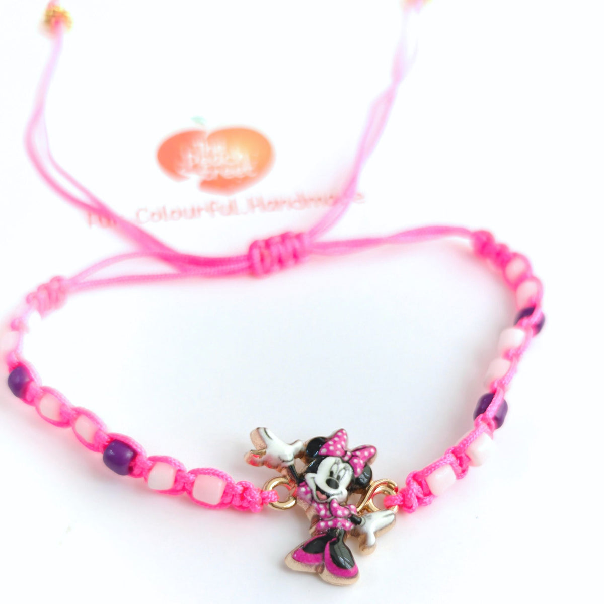Pink Polka Minnie Charm Bracelet