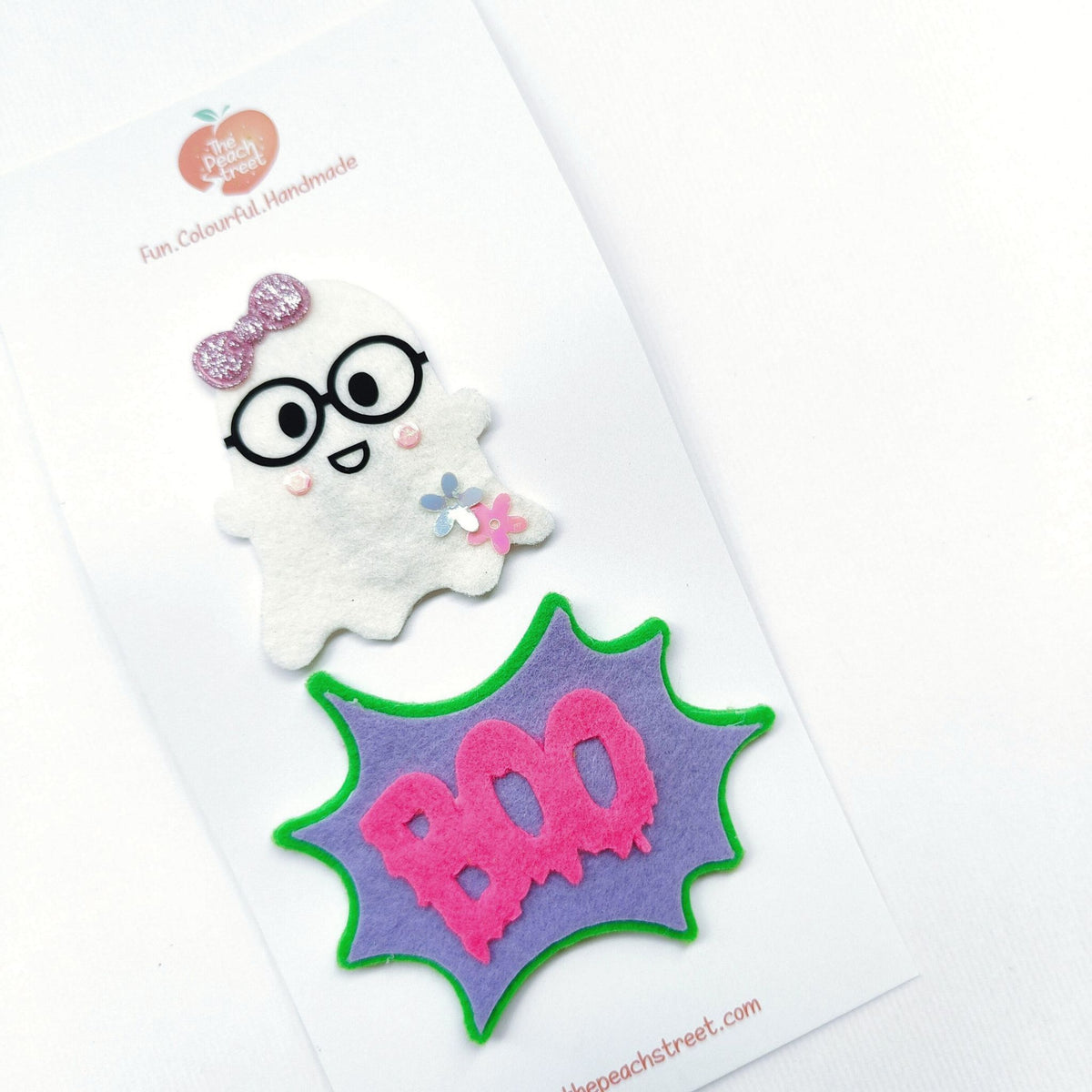 Halloween Hair Clips- Boo!