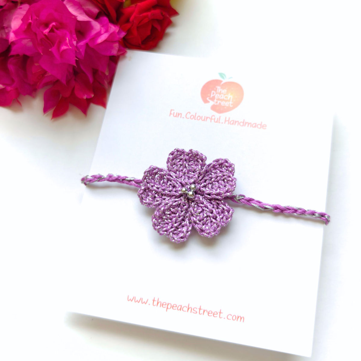 Lavender Luxe Crochet Rakhi 💜