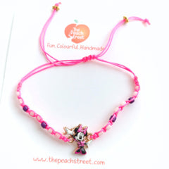 Pink Polka Minnie Charm Bracelet