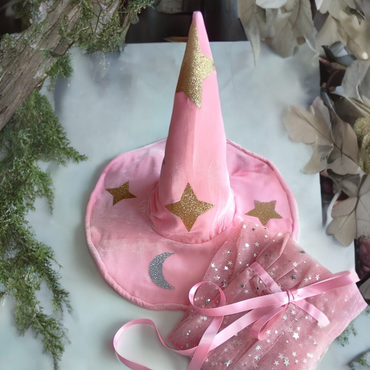 Wizard Cape, Hat & Wand Set