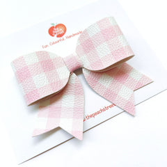 Barbie Inspired Gingham Check Bow
