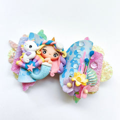 Mystical Unicorn Mermaid & Uni-Seahorse Bow