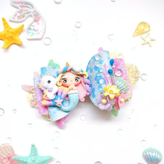 Mystical Unicorn Mermaid & Uni-Seahorse Bow