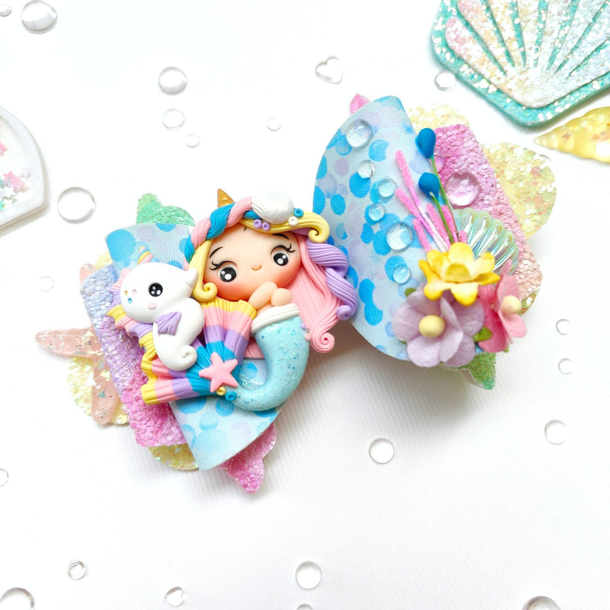 Mystical Unicorn Mermaid & Uni-Seahorse Bow