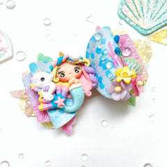 Mystical Unicorn Mermaid & Uni-Seahorse Bow