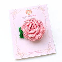 Little Love Crochet Rose Clip