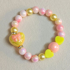 Golden Heart Pearl Bracelet