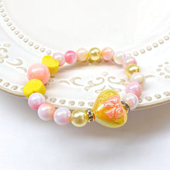 Golden Heart Pearl Bracelet