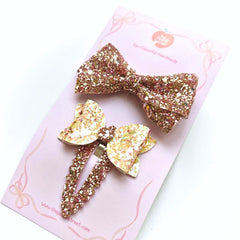 Golden Flutter Bow Set