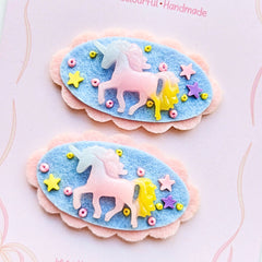 Twinkle Unicorn Snap Clip Set
