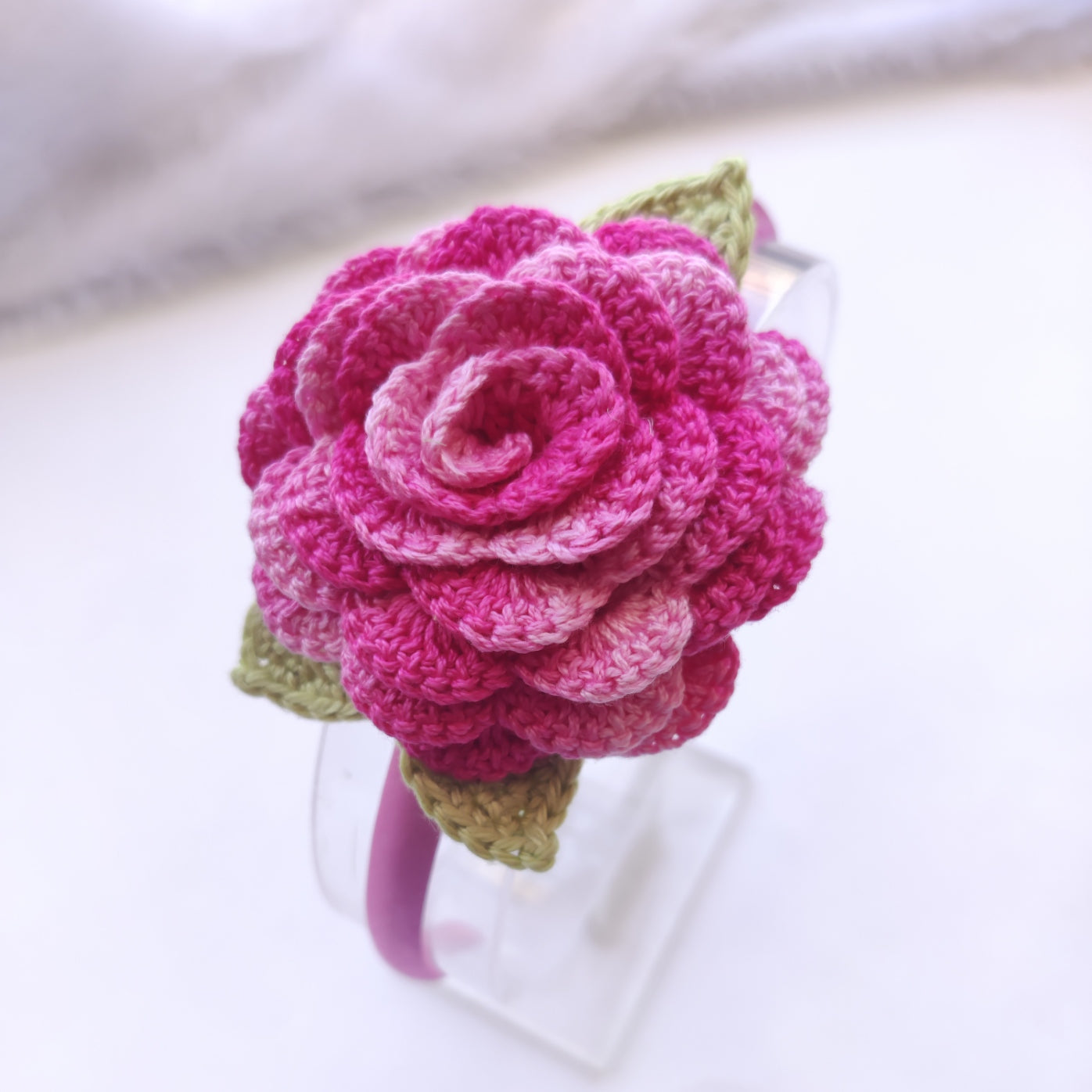 Crocheted Rose Hairband