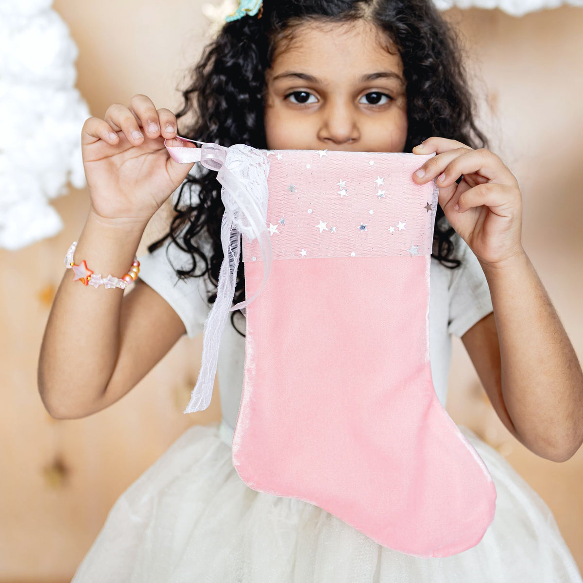 Pink Velvet Christmas Stockings
