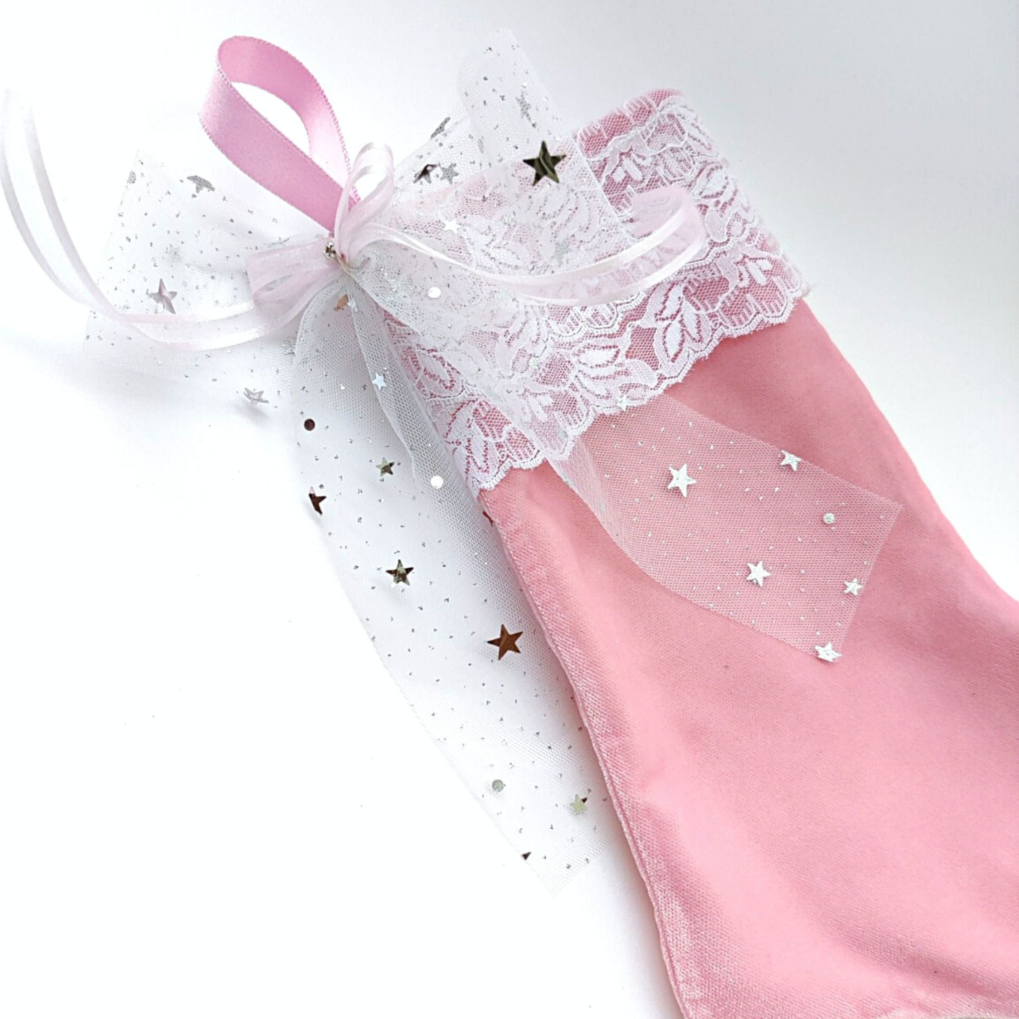 Pink Velvet Christmas Stockings