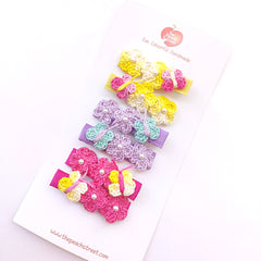 Crocheted Set of 6 Clips