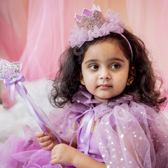 Magical Sparkly Cape/Wand/Crown- Light Purple