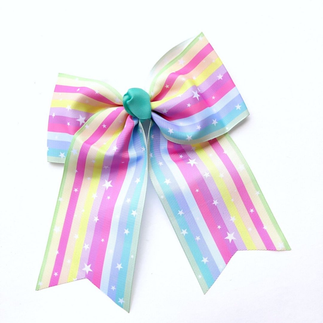 Starry Rainbow Cheer bow