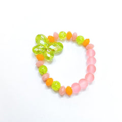 Glittery Butterfly Bracelet in Fluorescent Colors
