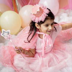 Magical Sparkly Cape/Wand/Crown- Pink