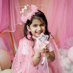 Magical Sparkly Cape/Wand/Crown- Pink